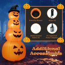 8 Feet Inflatable Halloween Pumpkins Stack with Built-in LED Lights by LJGDeals
