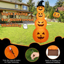 8 Feet Inflatable Halloween Pumpkins Stack with Built-in LED Lights by LJGDeals