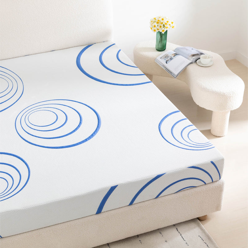 8 Inch Made in USA Bamboo Charcoal Infused Gel Memory Foam Mattress in a Box, CertiPUR-US Certified, Queen Mattress with Fiberglass Free Cover, Medium