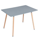 47.2"L x 31.5"W Rectangular Dining Table - grey