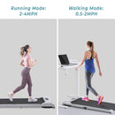 2 in 1 Under Desk Electric Treadmill 2.5HP, with Bluetooth APP and speaker, Remote Control, Display, Walking Jogging Running Machine Fitness Equipment for Home Gym Office