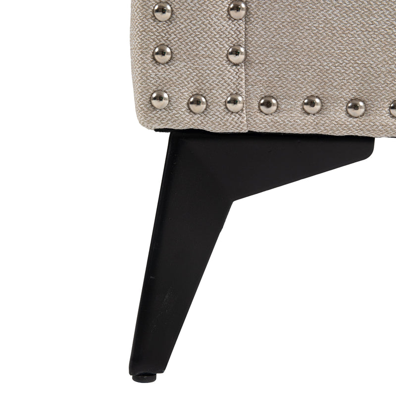 Accent Chair Living Room Chairs Single Sofa Chair,Arm Chairs with Linen Fabric, Mid Century Accent Arm Chairs Comfy Reading Lounge Club Armchair for Bedroom Office Study