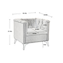 Accent Chair Living Room Chairs Single Sofa Chair,Arm Chairs with Linen Fabric, Mid Century Accent Arm Chairs Comfy Reading Lounge Club Armchair for Bedroom Office Study