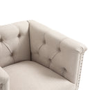 Accent Chair Living Room Chairs Single Sofa Chair,Arm Chairs with Linen Fabric, Mid Century Accent Arm Chairs Comfy Reading Lounge Club Armchair for Bedroom Office Study