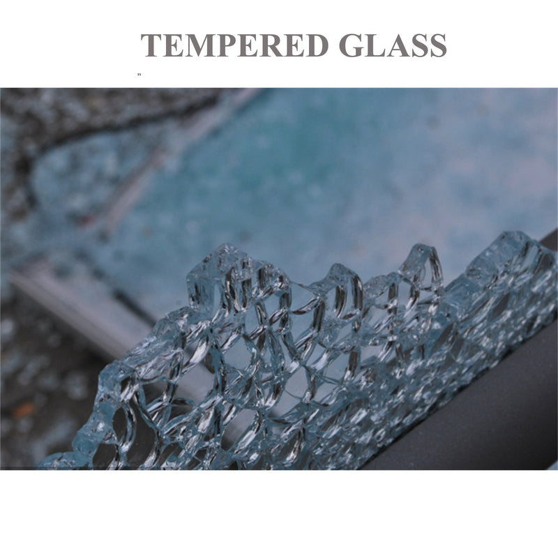 4 Shelves Glass Cabinet Glass Display Cabinet with One Door, White