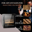 50L Cigar Humidors with 3-IN-1 Cooling, Heating & Humidity Control, 250 Counts Capacity Cigar Humidor Humidifiers with Constant Temperature Controller, Father's Day Gift for Men