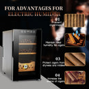 25L Cigar Humidors with Cooling and Heating Function, 150Counts Capacity Cigar Humidor Humidifiers with Constant Temperature Controller, Father's Day Gift for Men