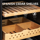 50L Cigar Humidors with 3-IN-1 Cooling, Heating & Humidity Control, 250 Counts Capacity Cigar Humidor Humidifiers with Constant Temperature Controller, Father's Day Gift for Men