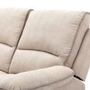 94.8" Modern Manual Reclining Living Room Furniture Set with USB Ports, Hidden Storage, LED Light Strip and 2 Cup Holders, Cream