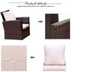 4-Pieces Outdoor Patio Furniture Set PE Rattan Wicker with Brown