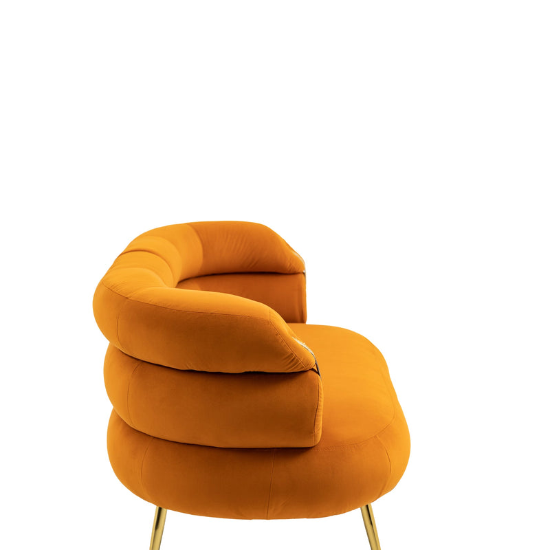 Accent Chair, leisure chair with Golden feet