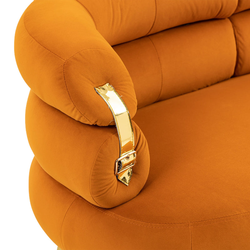 Accent Chair, leisure chair with Golden feet