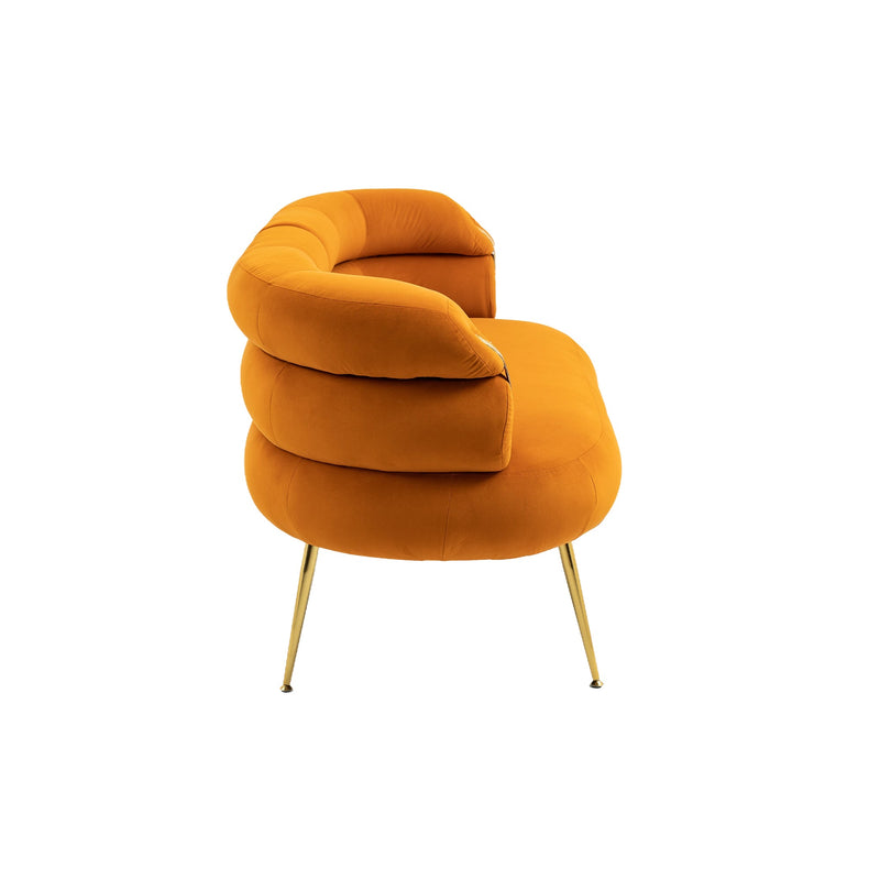 Accent Chair, leisure chair with Golden feet