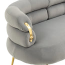 Accent Chair, leisure chair with Golden feet