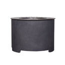 20.5 Inch x 15 Inch Dark Grey Faux Concrete Texture Smokeless Firepit With Wood Pellet/Twig/Wood As The Fuel