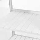 62inch Height Wood Large Greenhouse Balcony Portable Cold Frame with Wheels and Adjustable Shelves for Outdoor Indoor Use, White