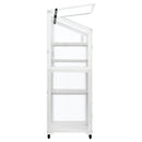 62inch Height Wood Large Greenhouse Balcony Portable Cold Frame with Wheels and Adjustable Shelves for Outdoor Indoor Use, White