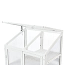 62inch Height Wood Large Greenhouse Balcony Portable Cold Frame with Wheels and Adjustable Shelves for Outdoor Indoor Use, White