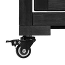 62inch Height Wood Large Greenhouse Balcony Portable Cold Frame with Wheels and Adjustable Shelves for Outdoor Indoor Use, Black