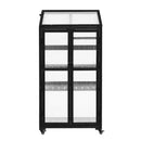 62inch Height Wood Large Greenhouse Balcony Portable Cold Frame with Wheels and Adjustable Shelves for Outdoor Indoor Use, Black