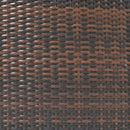 6-Piece Patio Outdoor Conversation Round Sofa Set, PE Wicker Rattan Separate Seating Group with Coffee Table, Brown