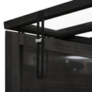 78-inch Wooden Greenhouse Cold Frame with 4 Independent Skylights and 2 Folding Middle Shelves, Walk-in Outdoor Greenhouse, Black