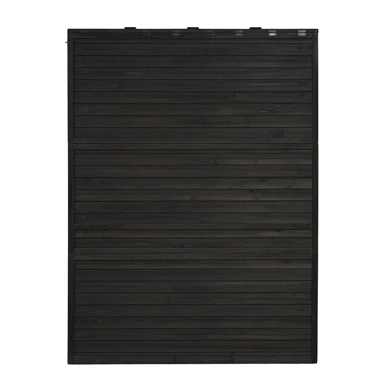 78-inch Wooden Greenhouse Cold Frame with 4 Independent Skylights and 2 Folding Middle Shelves, Walk-in Outdoor Greenhouse, Black