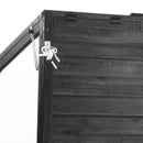 78-inch Wooden Greenhouse Cold Frame with 4 Independent Skylights and 2 Folding Middle Shelves, Walk-in Outdoor Greenhouse, Black