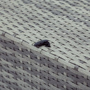 5-piece Outdoor UV-Resistant Patio Sofa Set with Storage Bench All Weather PE Wicker Furniture Coversation Set with Glass Table, Gray