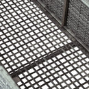 5-piece Outdoor UV-Resistant Patio Sofa Set with Storage Bench All Weather PE Wicker Furniture Coversation Set with Glass Table, Gray