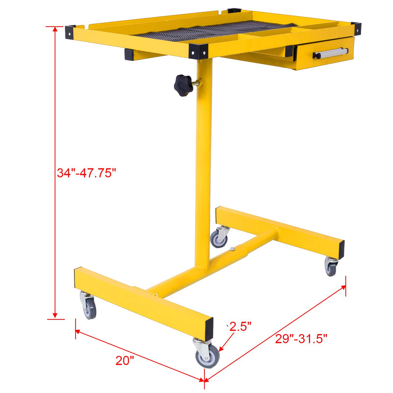 Adjustable Work Table with Drawer