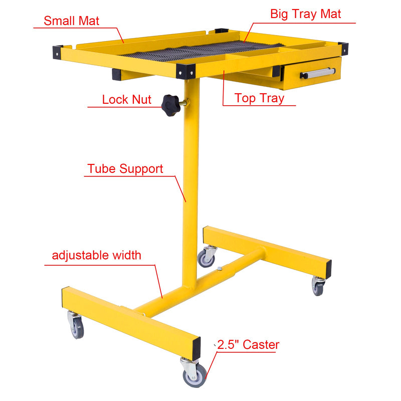 Adjustable Work Table with Drawer
