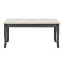 6-Piece Retro Dining Set with Unique-designed Table Legs and Foam-covered Seat Backs&Cushions for Dining Room (Antique Grey)