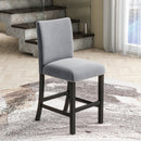 5-piece Counter Height Dining Table Set with One Faux Marble Top Dining Table and Four Velvet-Upholstered Chairs,Grey