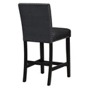 5-piece Counter Height Dining Table Set with One Faux Marble Top Dining Table and Four Velvet-Upholstered Chairs,Black