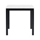 5-piece Counter Height Dining Table Set with One Faux Marble Top Dining Table and Four Velvet-Upholstered Chairs,Grey