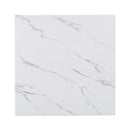 5-piece Counter Height Dining Table Set with One Faux Marble Top Dining Table and Four Velvet-Upholstered Chairs,Blue