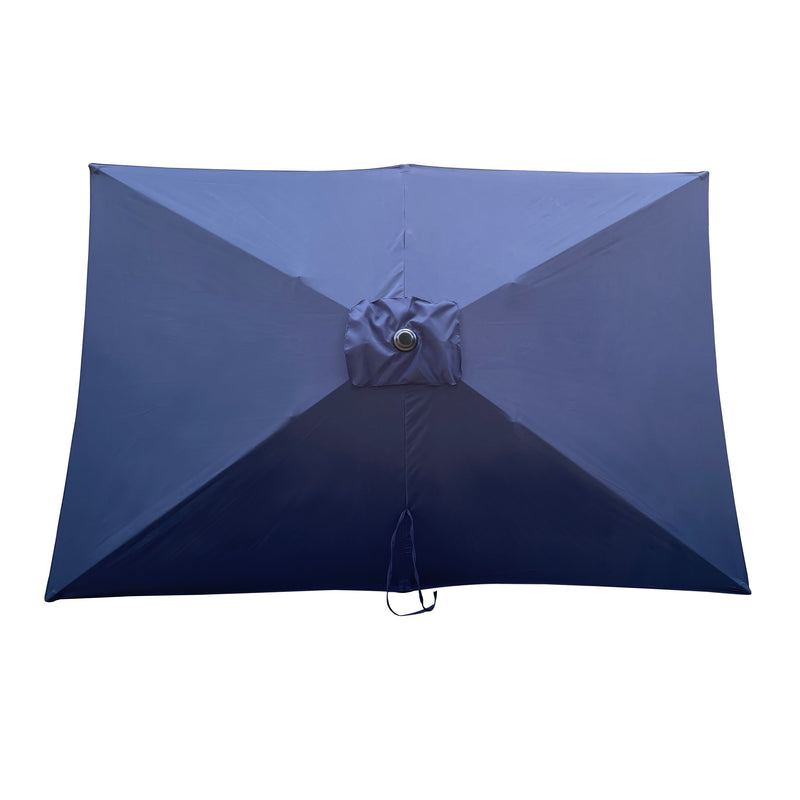 6 x 9ft Patio Umbrella Outdoor Waterproof Umbrella with Crank and Push Button Tilt without flap for Garden Backyard Pool Swimming Pool Market