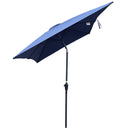 6 x 9ft Patio Umbrella Outdoor Waterproof Umbrella with Crank and Push Button Tilt without flap for Garden Backyard Pool Swimming Pool Market