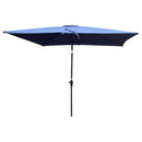 6 x 9ft Patio Umbrella Outdoor Waterproof Umbrella with Crank and Push Button Tilt without flap for Garden Backyard Pool Swimming Pool Market