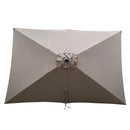 6 x 9ft Patio Umbrella Outdoor Waterproof Umbrella with Crank and Push Button Tilt without flap for Garden Backyard Pool Swimming Pool Market