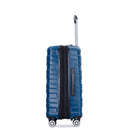 3 Piece Luggage Sets PC Lightweight & Durable Expandable Suitcase with Two Hooks, Double Spinner Wheels, TSA Lock, (21/25/29) Dark Blue