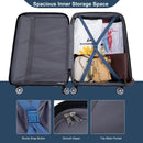 3 Piece Luggage Sets PC Lightweight & Durable Expandable Suitcase with Two Hooks, Double Spinner Wheels, TSA Lock, (21/25/29) Dark Blue