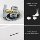 59" Acrylic Free Standing Tub - Classic Oval Shape Soaking Tub, Adjustable Freestanding Bathtub with Integrated Slotted Overflow and Chrome Pop-up Drain Anti-clogging Gloss White