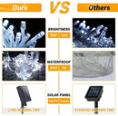 165Ft Solar String Lights White Wire Outdoor,500 LED Christmas Lights with 8 Modes and Timer, Remote Control by Outdoor Solar Outlet