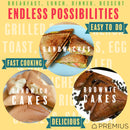 PREMIUS Ceramic Non-Stick Mini Snack Sandwich Maker, 5x4.4 Inch Mold