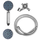 Home Basics Pure Paradise 3 Function Fixed and Handheld Dual Shower Head, Chrome