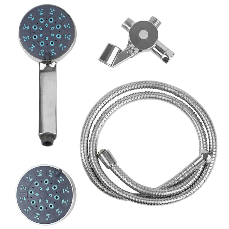Home Basics Pure Paradise 3 Function Fixed and Handheld Dual Shower Head, Chrome