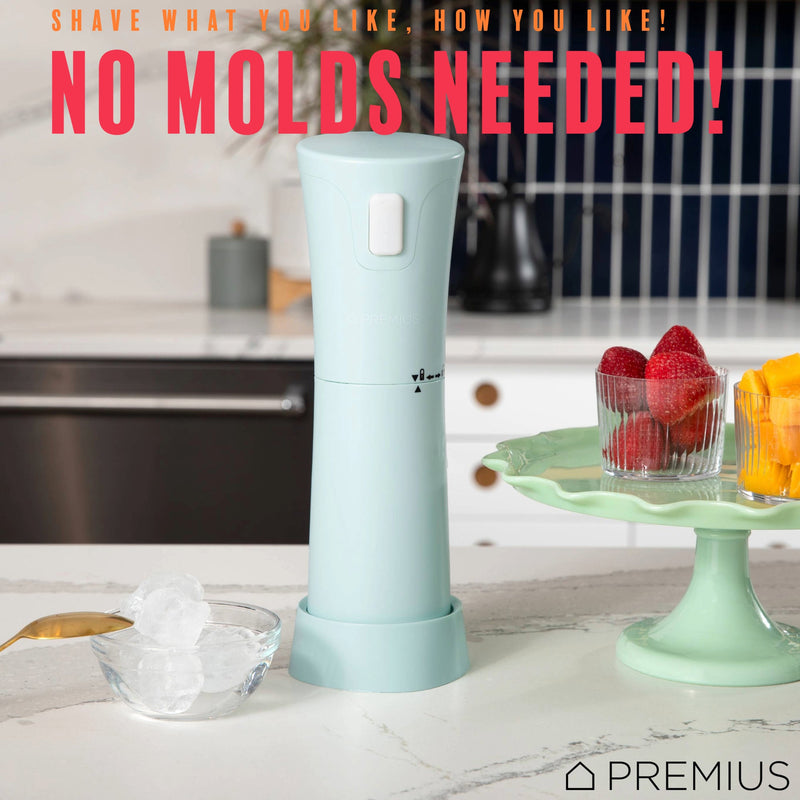 PREMIUS Rechargeable Cordless Hawaiian Shaved Ice Maker, Snow Cone Machine, Mint