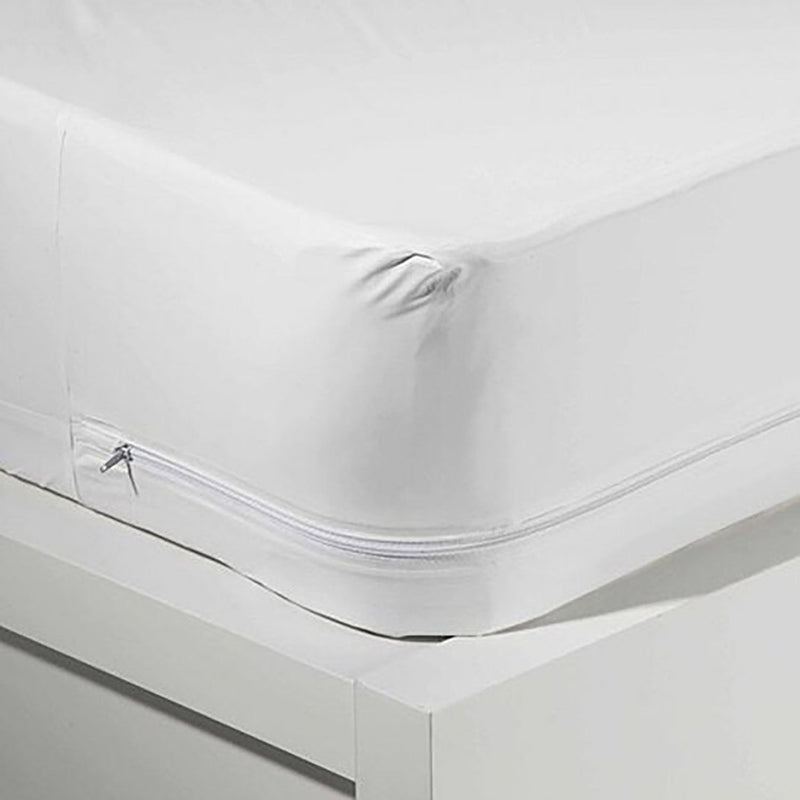 Better Home Deluxe Vinyl Zippered Mattress Cover & Protector, White